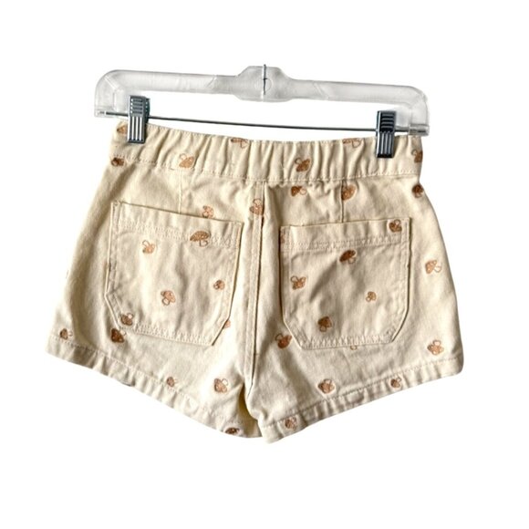 PacSun Womens Shorts Mushroom Print Demin Cream Brown Size XS - Picture 2 of 7
